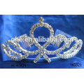 Novo modelo de cristal coroa de cristal tiara princesa tiara para meninas coroa de aniversário princesa coroa